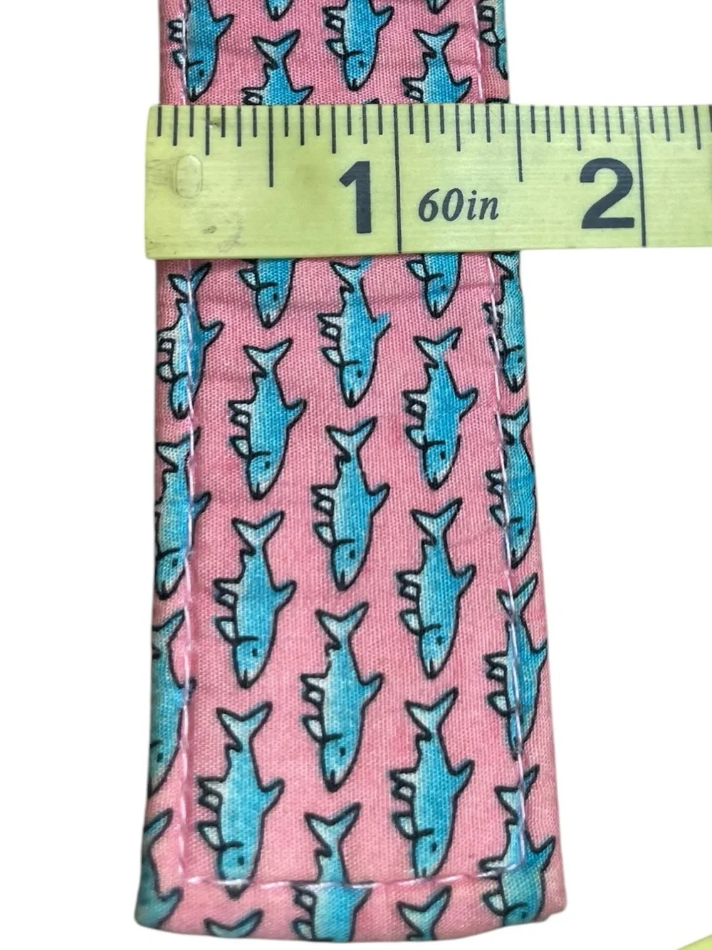 Vineyard Vines Unisex D-RING Belt Pink Sharks Sz XL Preppy Coastal Beach Golf